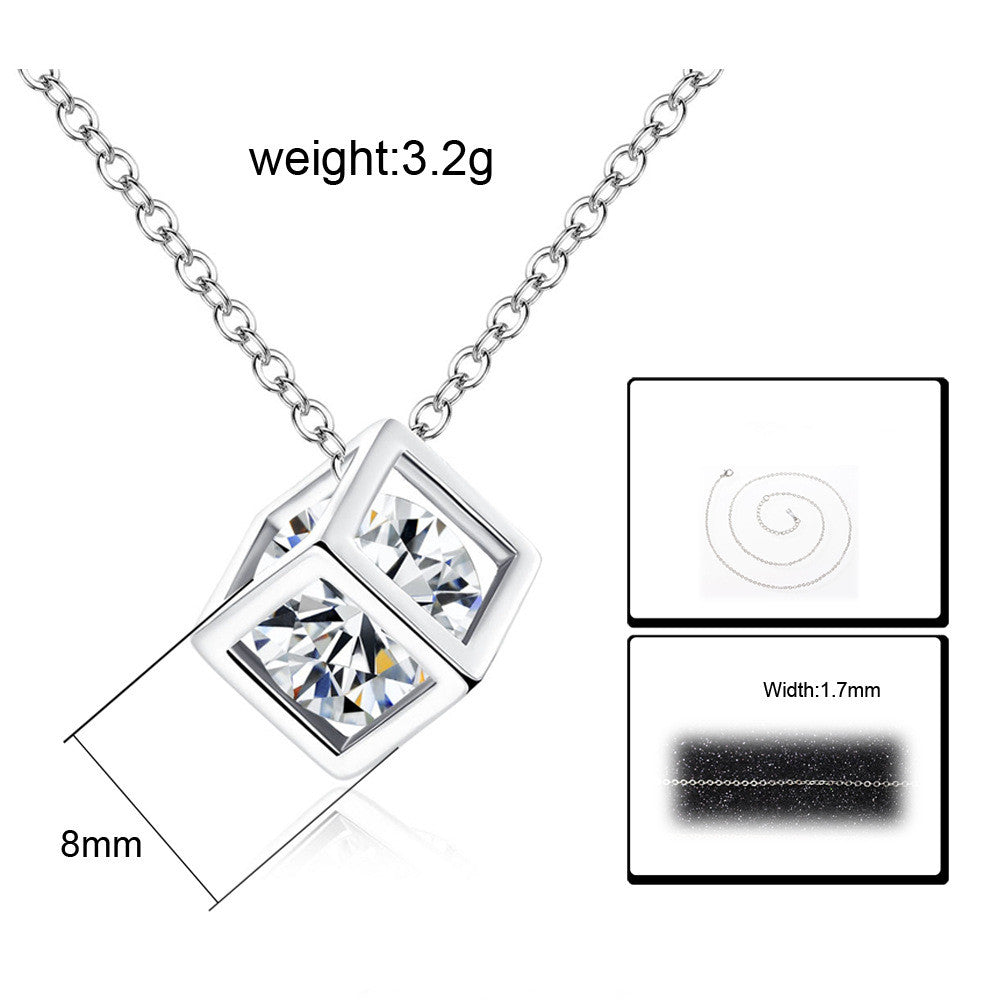 Golden Heir Water Cube Zircon Jewelry Set featuring sparkling cubic zirconia stones and elegant design.