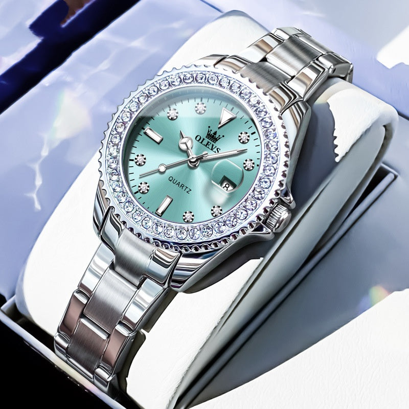 Golden Heir stylish women's quartz watch with a sleek design and metal band, perfect for business and formal wear.