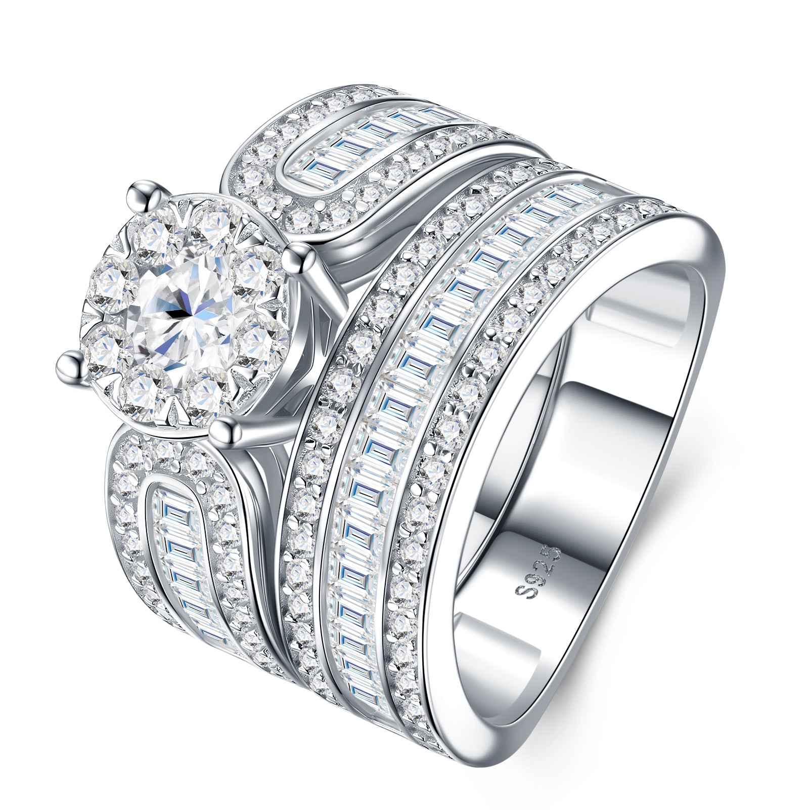 Elegant silver ring with a 0.5 carat Morganite gemstone, crafted in S925 silver with platinum plating, for stylish ladies.