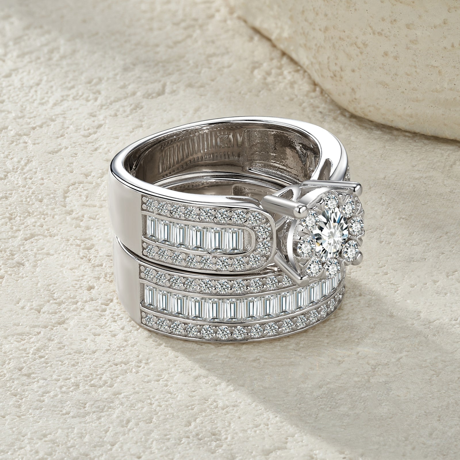 Elegant silver ring with a 0.5 carat pink morganite gemstone, S925 silver with platinum electroplating, stylish jewelry for women.
