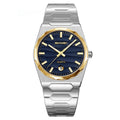 Golden Heir men's watch with a stainless steel band and calendar function, featuring a sleek, modern design.