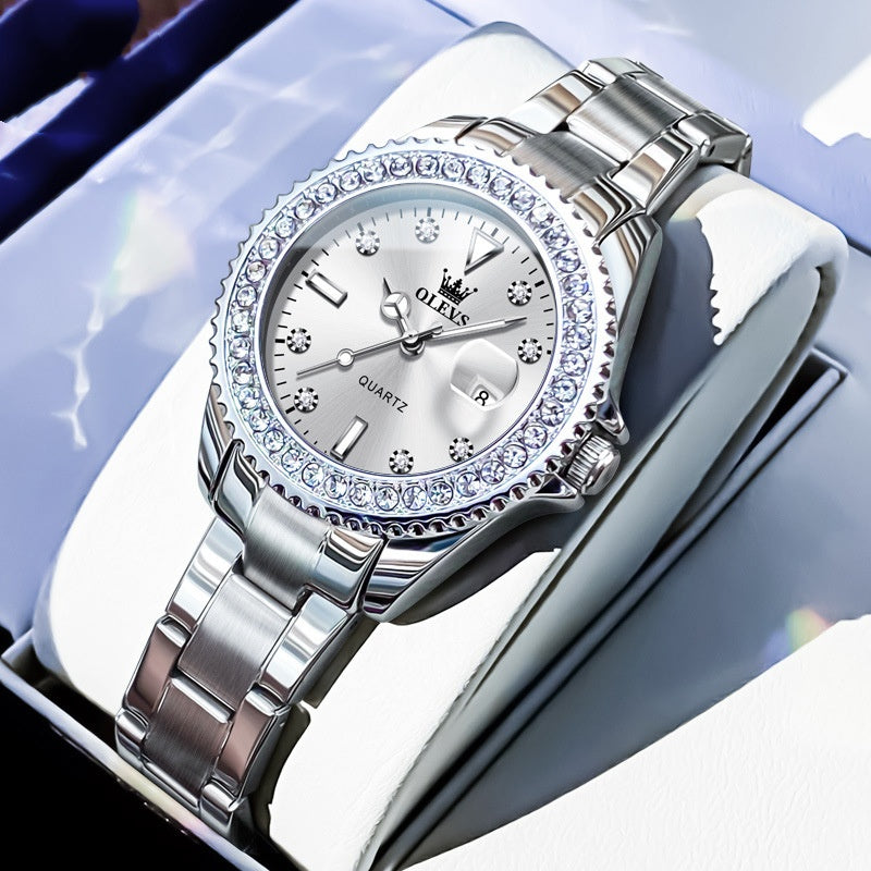 Golden Heir stylish women's quartz watch with a sleek design and metallic band, perfect for business or casual wear.