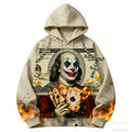 Golden Heir casual printed polyester hoodie, stylish sweater with colorful pattern, long sleeves, and comfortable fit.