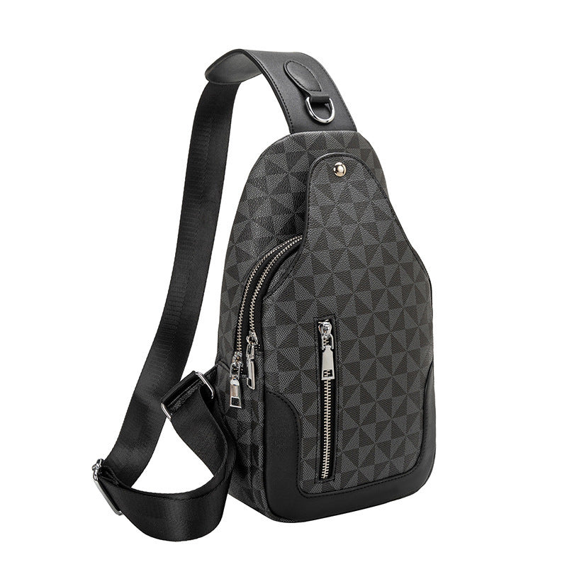 Golden Heir men's crossbody bag with large capacity, retro style, portable chest bag, made of durable material with adjustable strap.