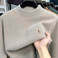 Golden Heir men's long sleeve crewneck top in a stylish golden color, shown on a model with a relaxed fit and soft fabric.