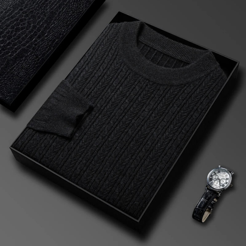 Golden Heir men's warm turtleneck long sleeve top, cozy and stylish in a rich golden color, ideal for cold weather.