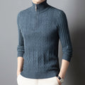 Golden Heir men's semi-high neck long sleeve top, showcasing a sleek, fitted design in a rich golden color.