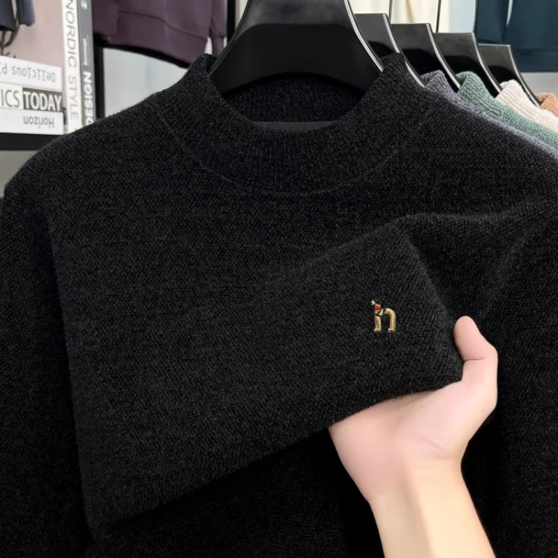 Golden Heir men's long sleeve crewneck top in a classic design, shown in a comfortable fit with a smooth fabric texture.
