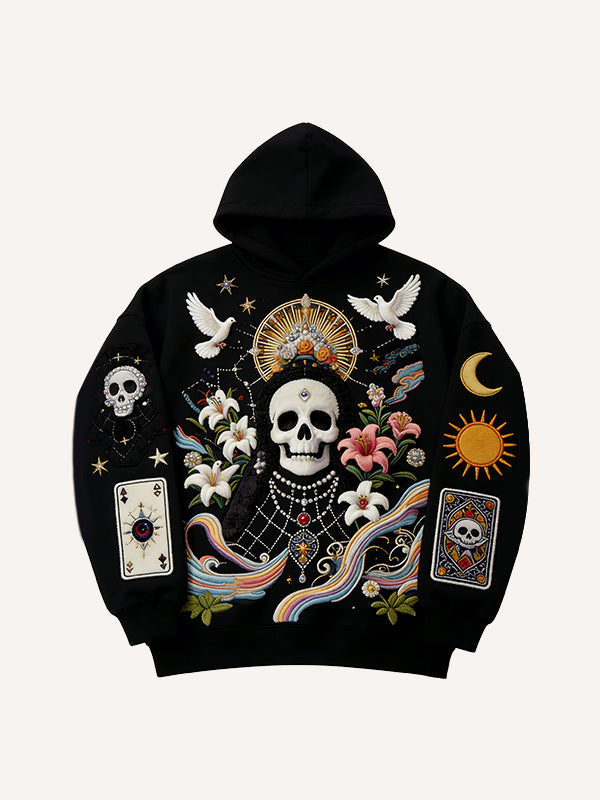 Men's Golden Heir hoodie sweatshirt with skull print design, featuring a casual fit and comfortable fabric.