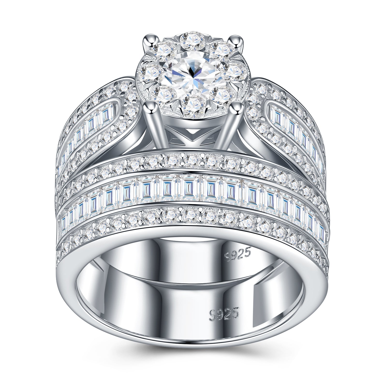 Elegant silver ring with a 0.5 carat Morganite gemstone, Golden Heir luxury jewelry in S925 silver with platinum electroplating.