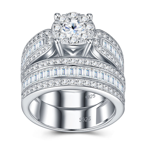 Elegant silver ring with a 0.5 carat Morganite gemstone, Golden Heir luxury jewelry in S925 silver with platinum electroplating.