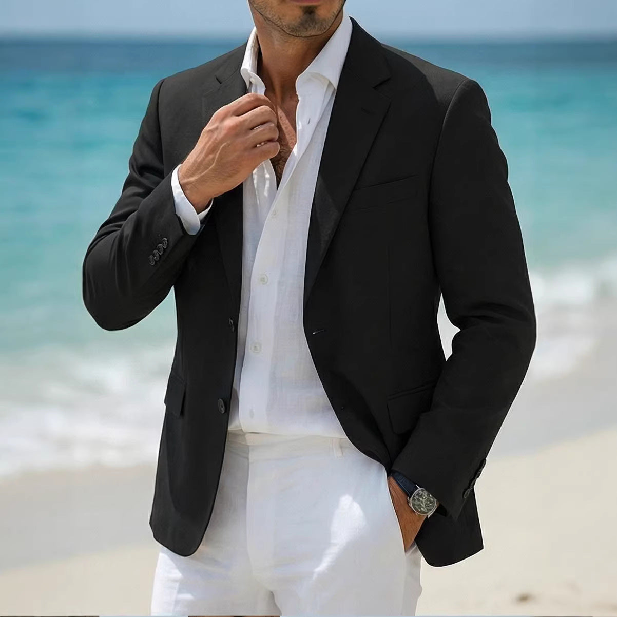 Men's Golden Heir casual blazer with a stylish bad-boy look, featuring a tailored fit and modern design.
