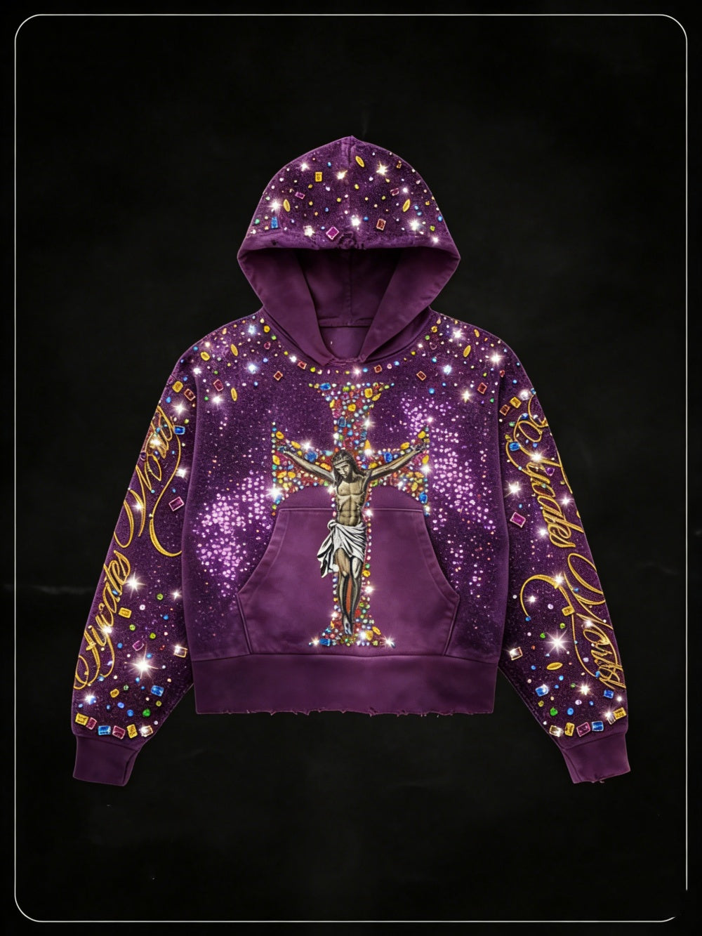 Golden Heir men's printed hoodie sweatshirt with casual pullover design featuring vibrant graphics and comfortable sportswear style.