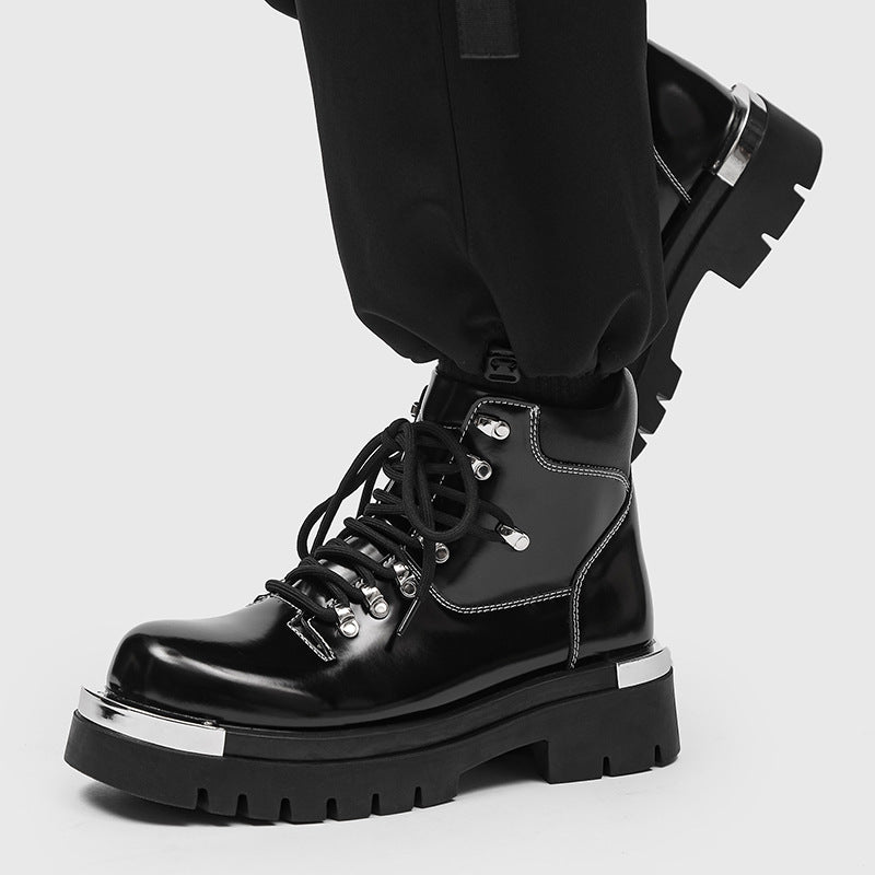 Men's Golden Heir Dr Martens chunky-soled boots with rugged leather and lace-up design, stylish and durable footwear.